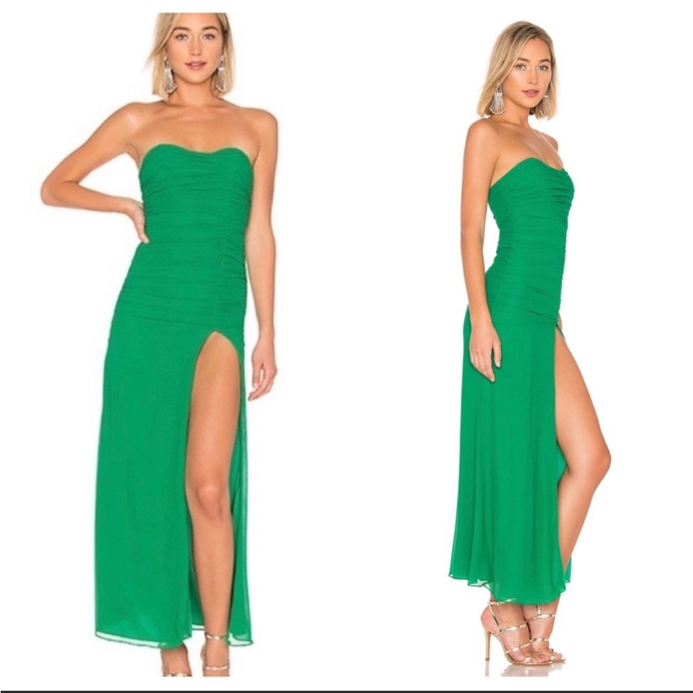 Dress in Green Ruched Bodycon